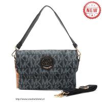 michael kors logo signature groot zwart schoudertas Store Online ziqj3788